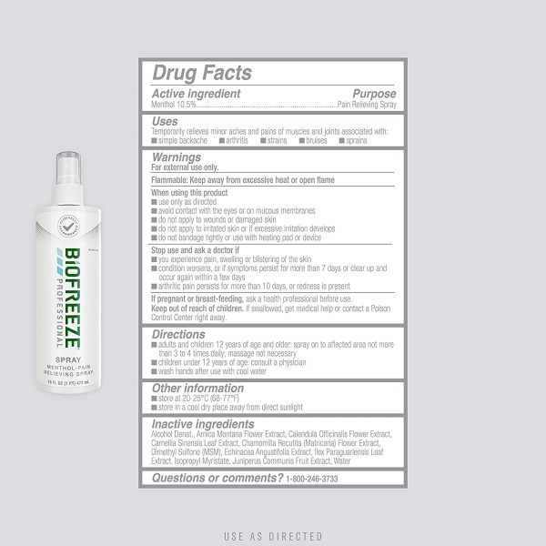 Biofreeze Professional Pain Relief Spray 16 oz Sale