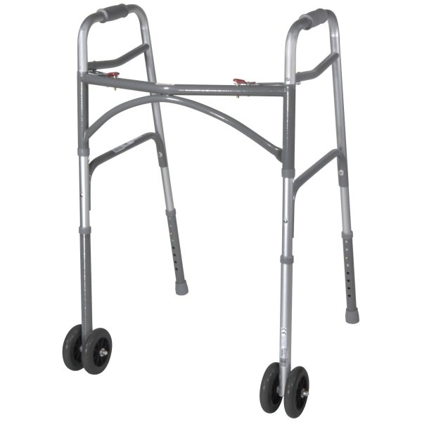 McKesson Bariatric Folding Walker Adjustable Height Steel Frame 500 lbs. Weight Capacity 32 to 39 Inch Height Hot on Sale