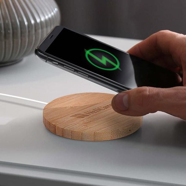 The Temora 15W Bamboo Wireless Charging Pad Online now