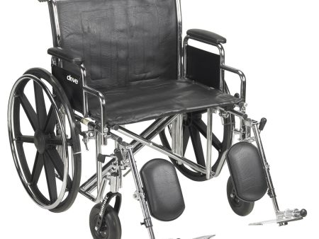 McKesson Standard 24  Wheelchair with Elevated Footrests and Detachable Desk Arms For Discount