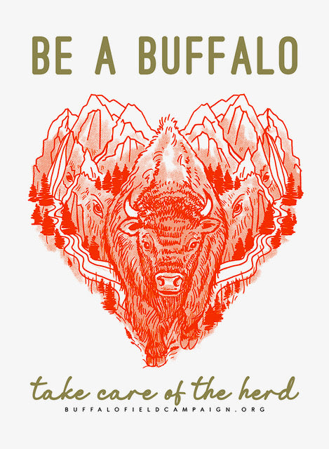 Be a Buffalo Heart Sticker (Red) Online Sale