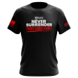 Never Surrender FIGHT Black T-Shirt Online