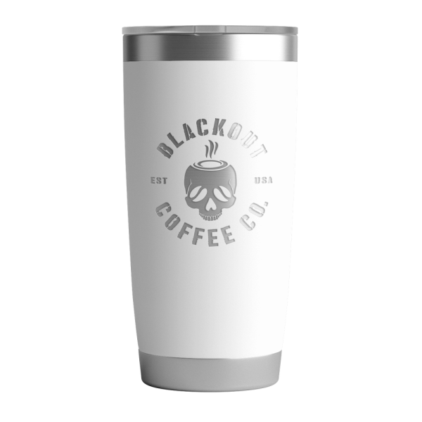 20 OZ Tumbler w  Logo & US Flag In White on Sale