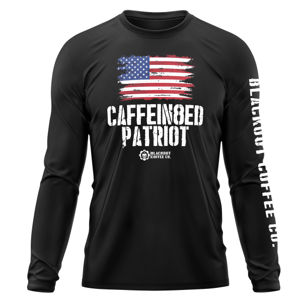 Caffein8ed Patriot Black Cooling Performance Long Sleeve Tee For Sale