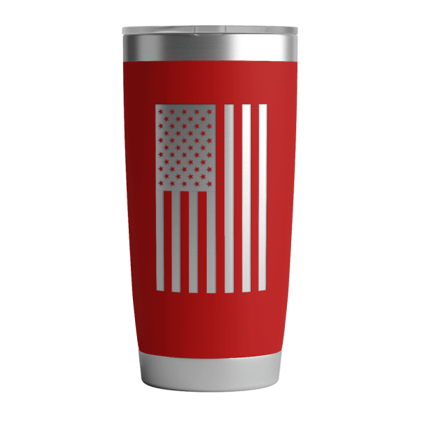 20 OZ Tumbler w  Logo & US Flag In Red on Sale