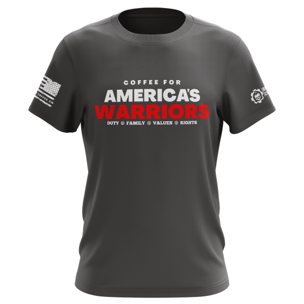 America s Warriors Gunpowder Grey T-Shirt For Cheap