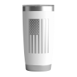 20 OZ Tumbler w  Logo & US Flag In White on Sale